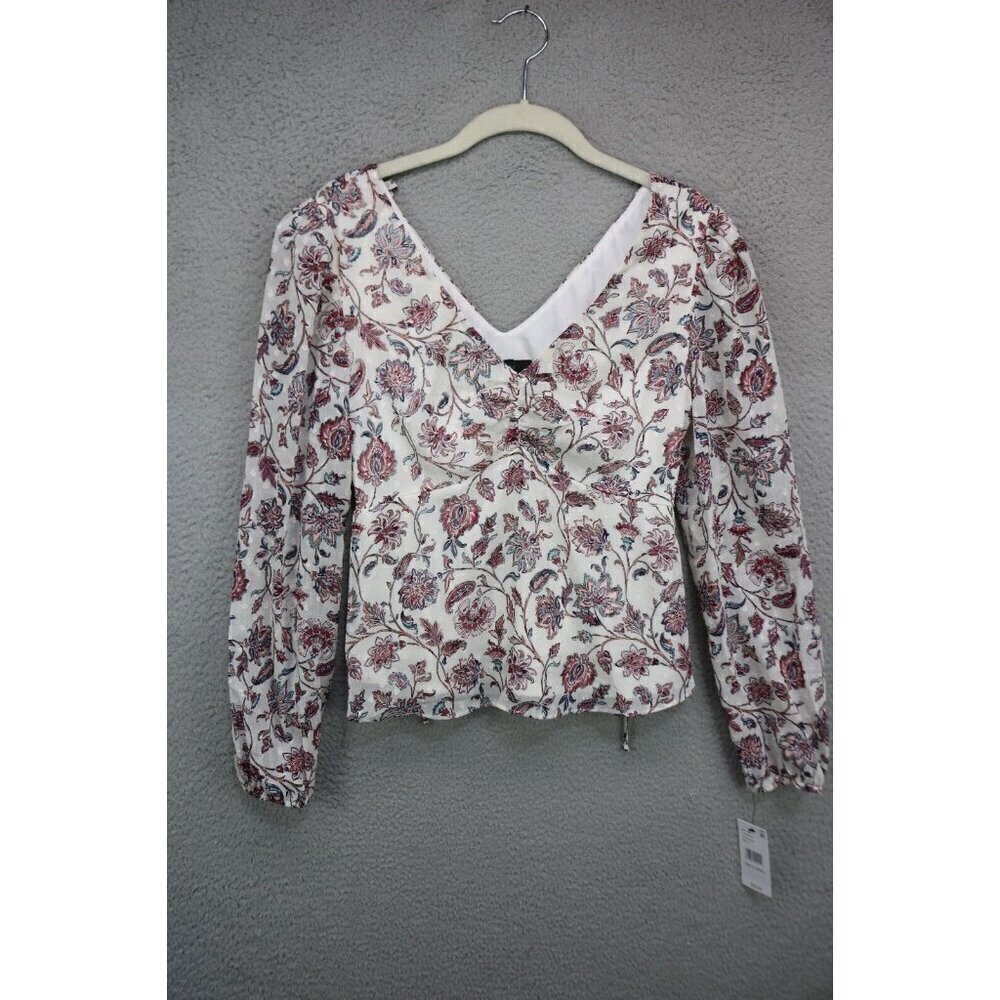BCX Long Semi Sheer Sleeve Babydoll Top-XS-New with Tags-Cottagecore-Lined
